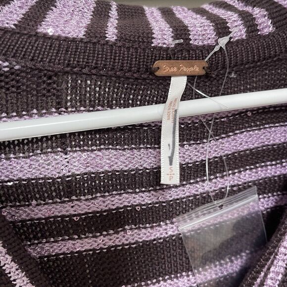 Free People Beach Bash Sweater Set Chocolate Plum Combo Size S Small $198 NWOT - Picture 9 of 12